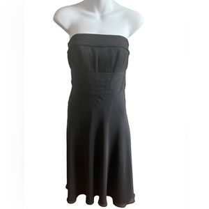 White‎ House Black Market Black Strapless Dress 6